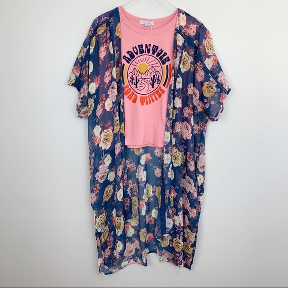 Road Tripper Graphic Tee M L Pink Boho - Picture 8 of 8